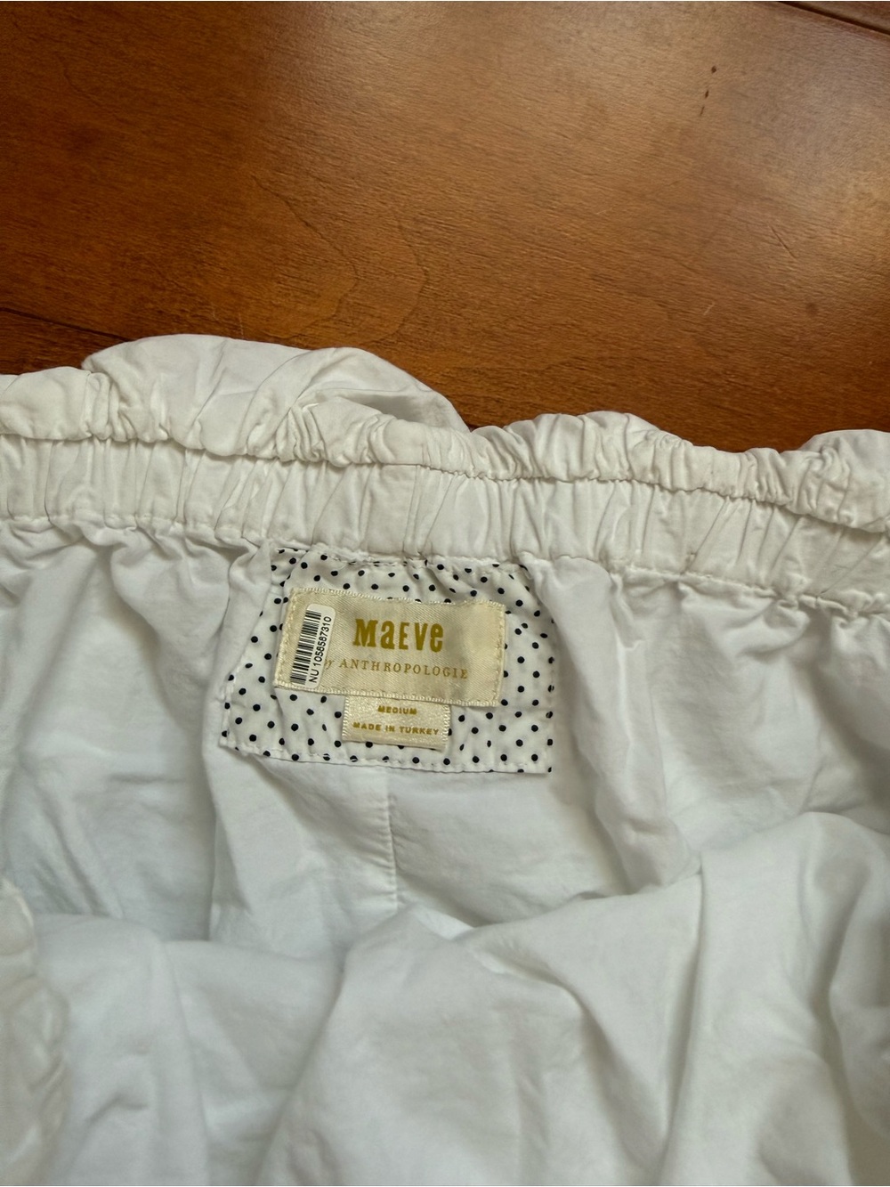 Maeve Anthropologie White Maeve Strapless Poplin Bubble Top sz M - Picture 5 of 6